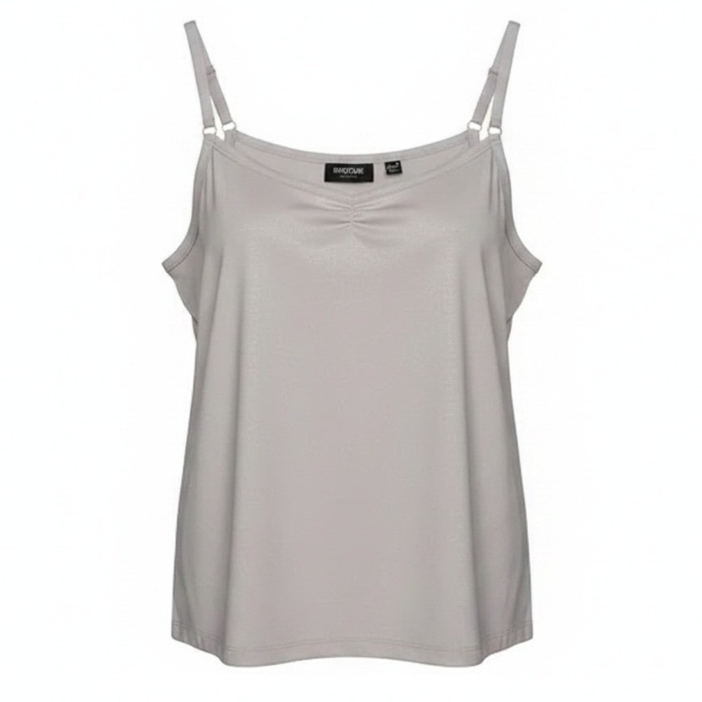 Avenue Shimmer Sparkly Silver Fitted Stretch Cami Sleeveless Tank 18/20
